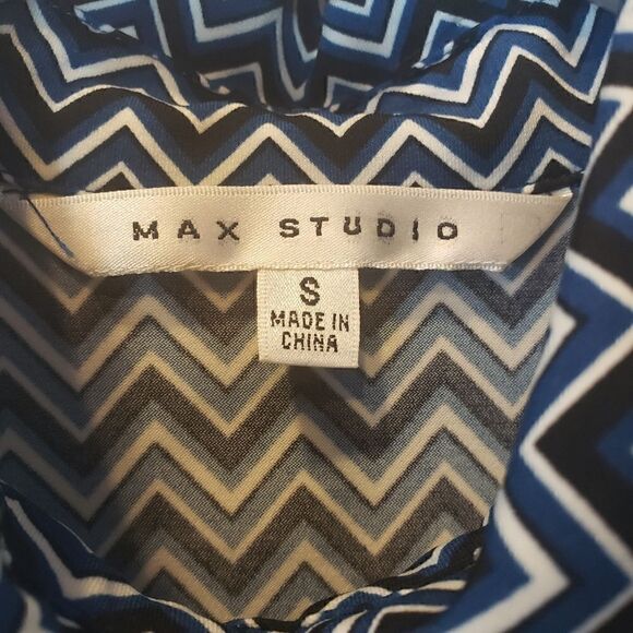 MAX STUDIO Herringbone Belted Shirt Dress - Picture 6 of 9